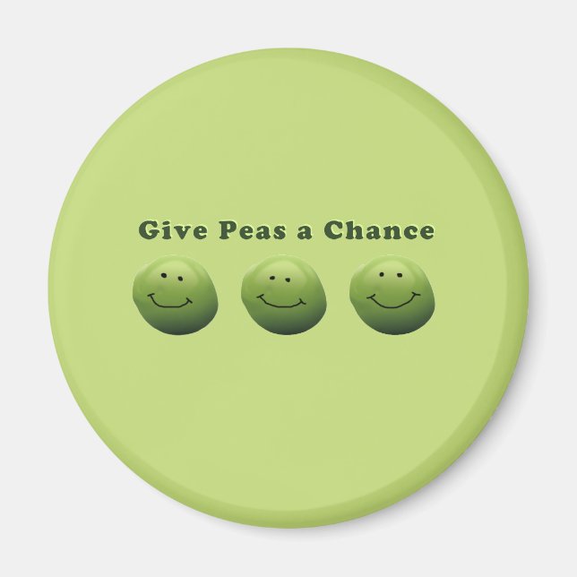 Aimant Donnez une chance aux petits pois (Devant)