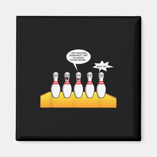 Aimant Dons De Bowling Pour Hommes Drôle Bowler Designs - (Devant)