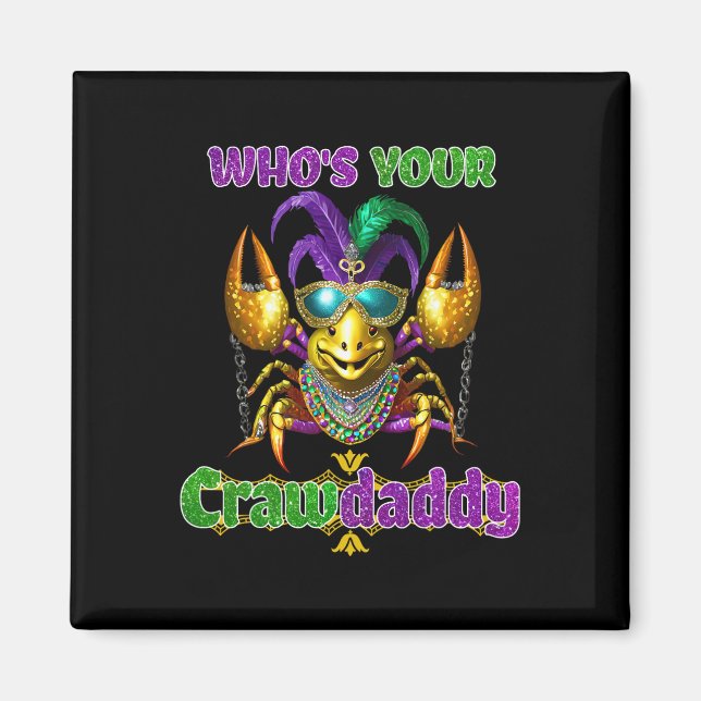 Aimant Dont le coût de la fête de l'écrevisse Mardi Gras (Devant)