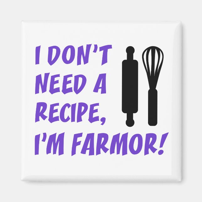 Aimant Don't Need A Recipe Farmor Swedish Grandma (Devant)