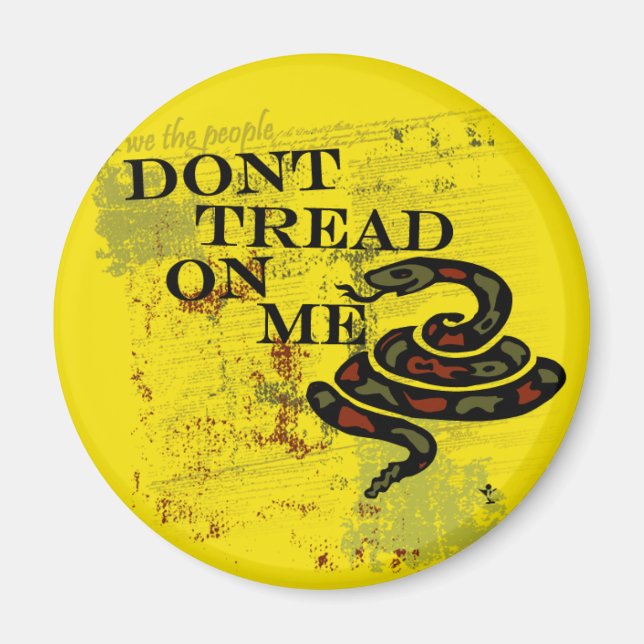 Aimant Dont Tread on Me Gadsden Drapeau/Symbole (Devant)