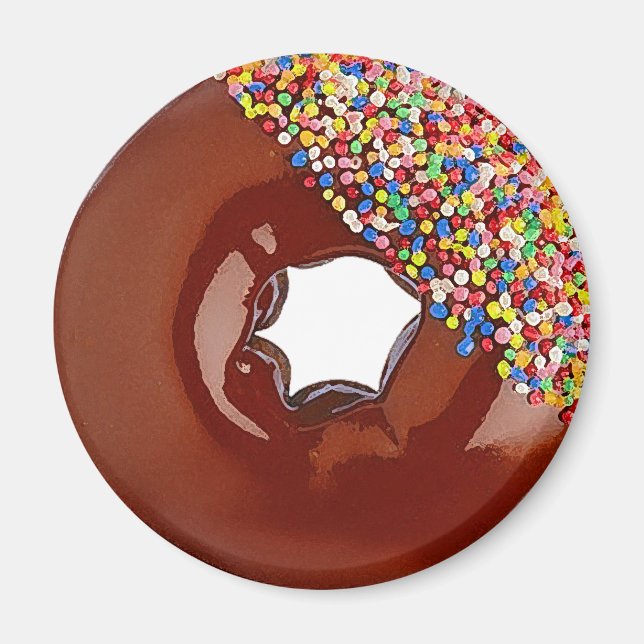 Aimant Donut au chocolat (Devant)