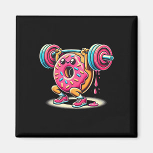 Aimant Donut Drôle de Bodybuilding Haltérophilie Nourritu