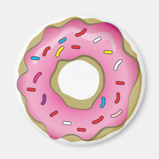 Aimant Donut jaune avec glaçage et arrosage