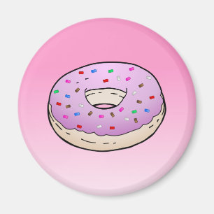 Aimant Donut rose