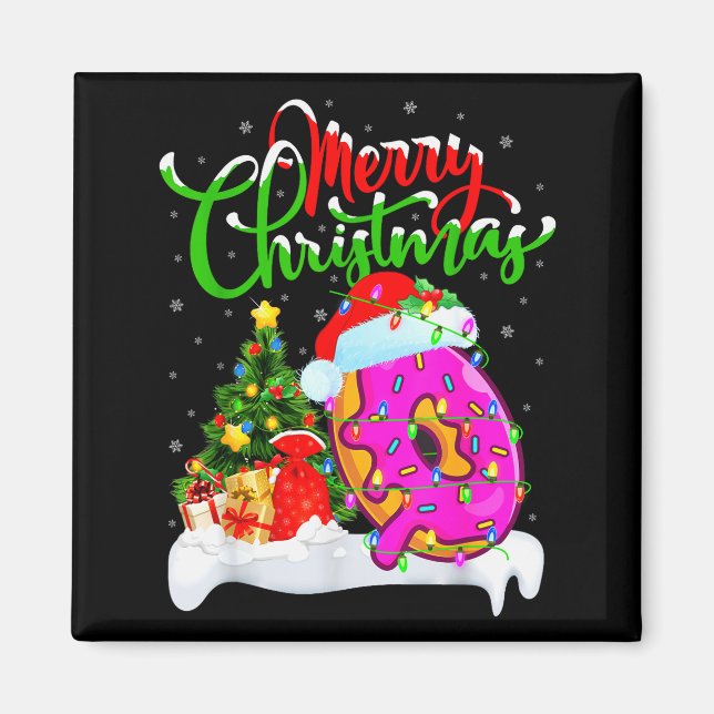 Aimant Donuts Food Lover Xmas Decorations Santa Donuts Ch (Devant)