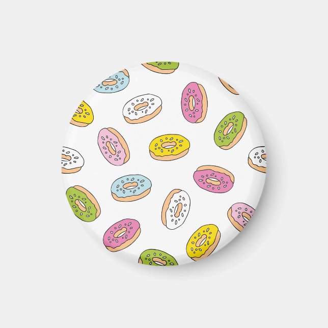 Aimant Doodle beiguts motif, design sans soudure. (Devant)