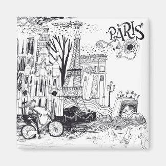 Aimant Doodle Paris France