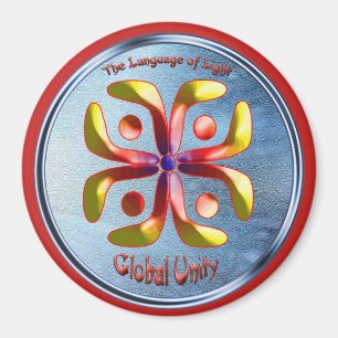 Aimant Doodling sur le symbole de l'unité mondiale