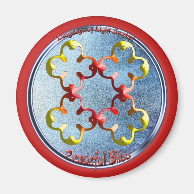 Aimant Doodling sur le symbole des Bliss pacifiques (Devant)