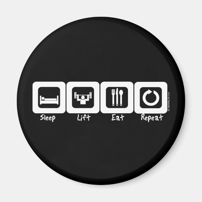 Aimant Dormir Ascenseur Manger Répéter (Devant)