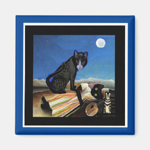 Aimant Dormir Feline, Cat, Art Parody,