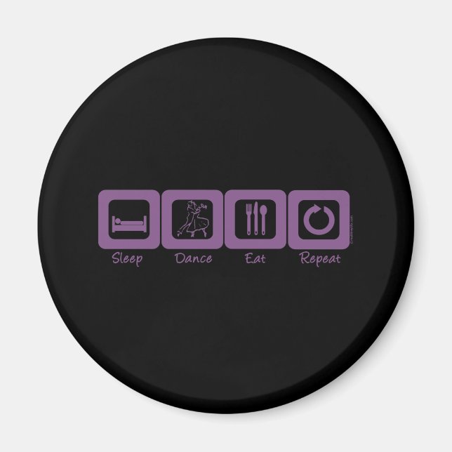 Aimant Dormir Salle de bal Manger Répéter (Devant)