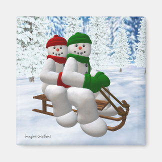 Aimant Dormir Vintages Snowmen