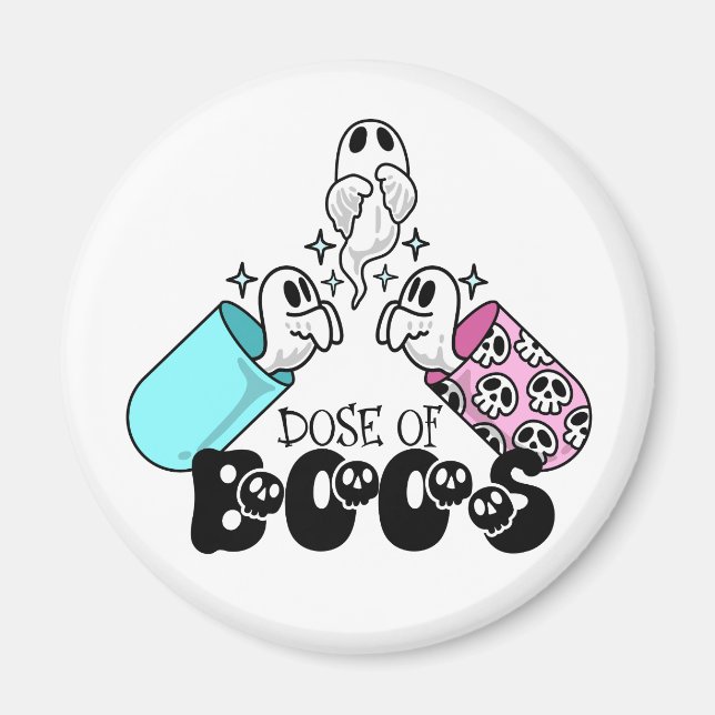 Aimant Dose de Boos Halloween Médicale (Devant)