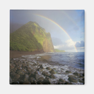 Aimant Double arc-en-ciel sur les falaises du Nord