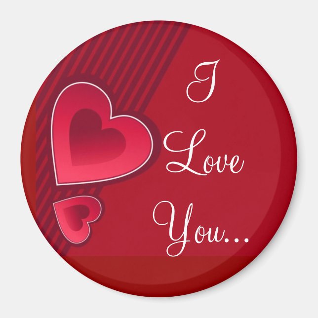 Aimant Double Coeur Je T'Aime (Devant)