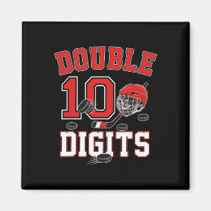 Aimant Double Digits 10e anniversaire garçon de 10 ans ho