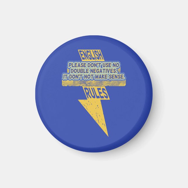 Aimant Double lecture négative de l'anglais (Devant)