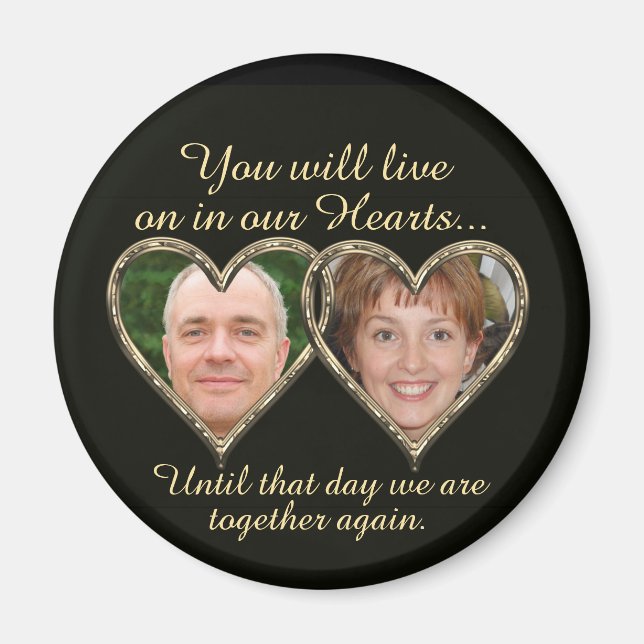 Aimant Double Memorial Add Photo Keepsake (Devant)