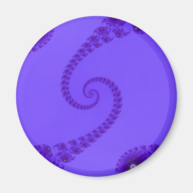 Aimant Double Spirale Violet Bleu (Devant)