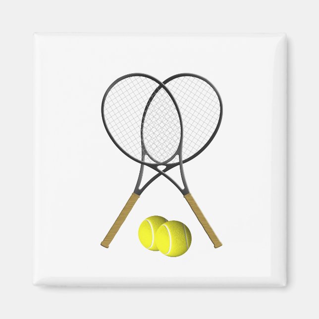 Aimant Double Tennis Sport Thème (Devant)