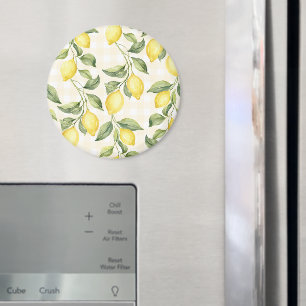 Aimant Douce Mariage de Citrons Jaunes Frais  