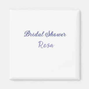 Aimant Douche de mariée violet ajouter nom date élégantst