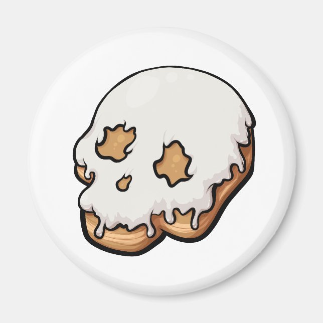 Aimant Doughnut de crâne doux et mortel (Devant)