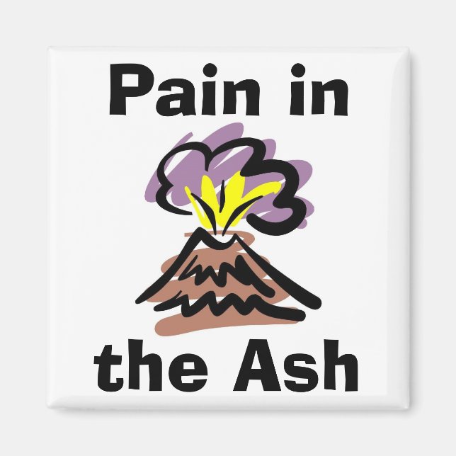 Aimant Douleur dans les cendres - Volcan Islande (Devant)