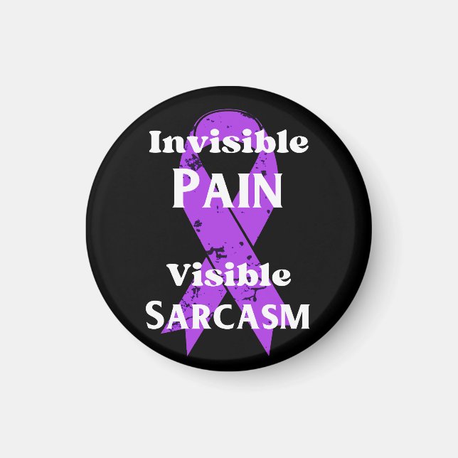 Aimant Douleur invisible Sarcastique (Devant)