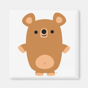 Aimant d'ours caricaturé très fort