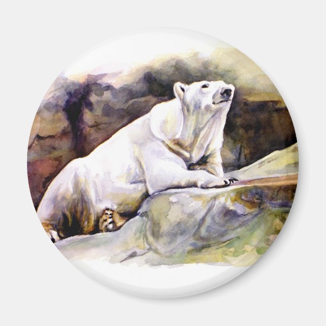 Aimant d'ours polaire au repos (Devant)