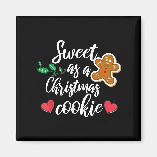 Aimant Doux comme un biscuit de Noël - Biscuit, Noël (Devant)