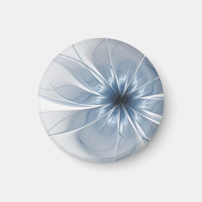 Aimant Doux et tendreté bleu fleur imaginaire fractal cu (Devant)
