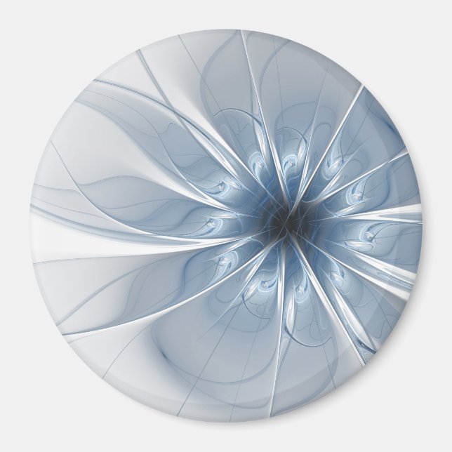 Aimant Doux et tendreté bleu fleur imaginaire fractal cu (Devant)