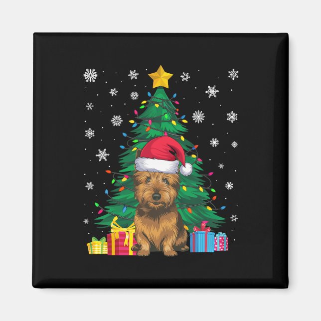 Aimant Doux moche Jeu d'arbres Lumières Cairn Terrier Chi (Devant)