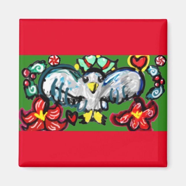 Aimant Dove Christmas Morning (Devant)