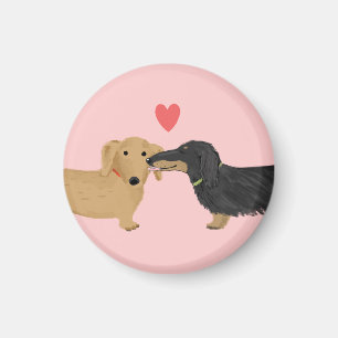 Aimant Doxie Câlin avec Cœur