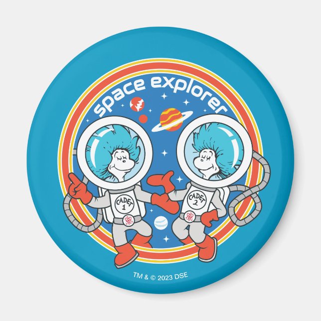 Aimant Dr Seuss | Cadet Un Cadet Deux Espace Explorer (Devant)