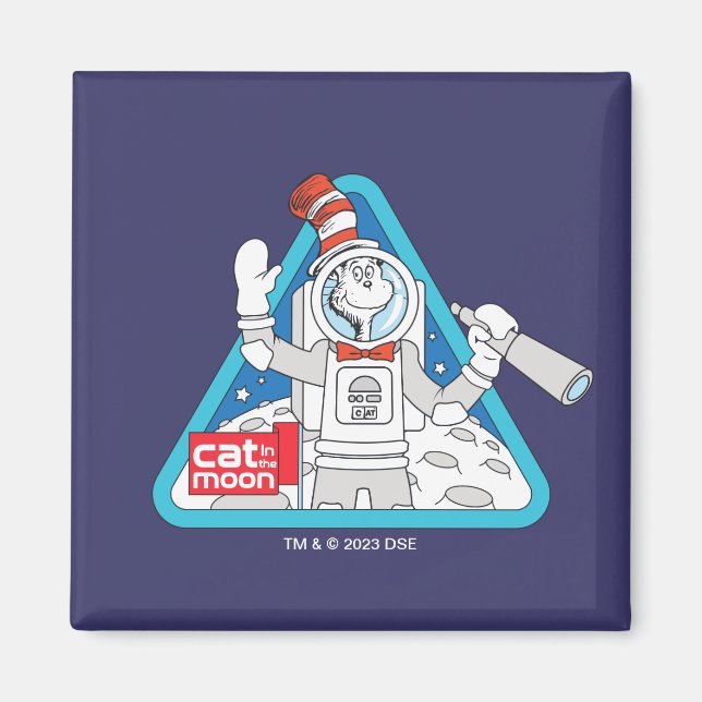 Aimant Dr Seuss | Cat in the Moon Outer Space Graphic (Devant)
