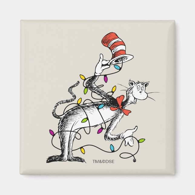 Aimant Dr. Seuss | Grinch | Chat malicieux dans la Ma (Devant)