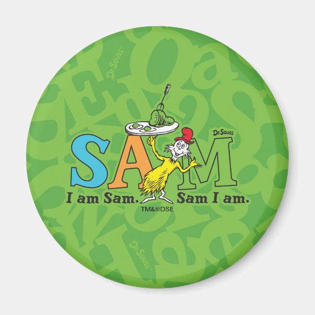 Aimant Dr. Seuss | Je suis Sam. Sam je suis. (Devant)