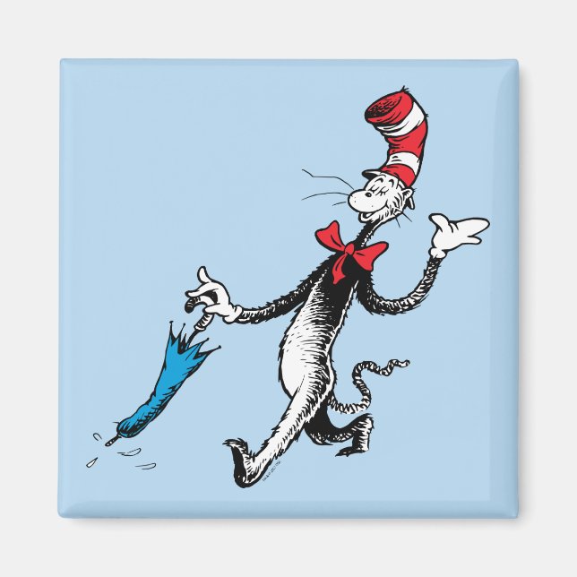 Aimant Dr. Seuss | Le Chat dans le Chapeau Marche au para (Devant)