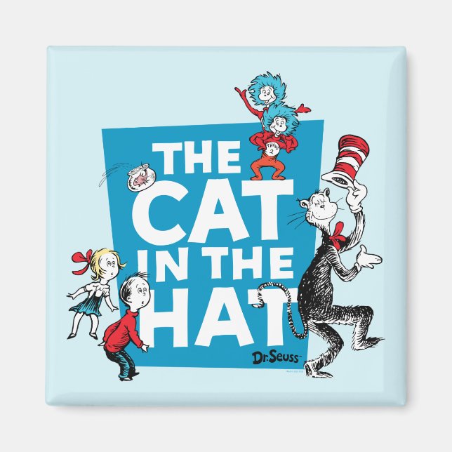 Aimant Dr. Seuss | Logo du Chat dans le Chapeau - Personn (Devant)
