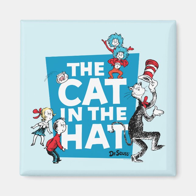 Aimant Dr. Seuss | Logo du Chat dans le Chapeau - Personn (Devant)