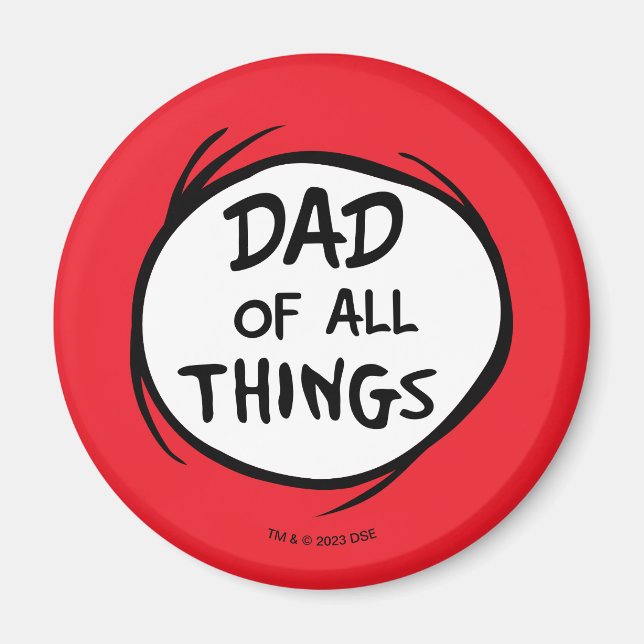 Aimant Dr Seuss Thing One Thing Two - Papa de toutes chos (Devant)