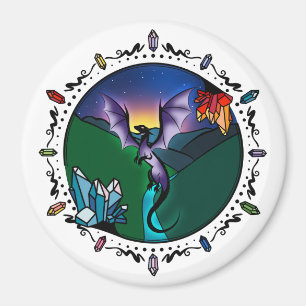 Aimant Dragon Améthyste Élégant en cristal magique Twilig