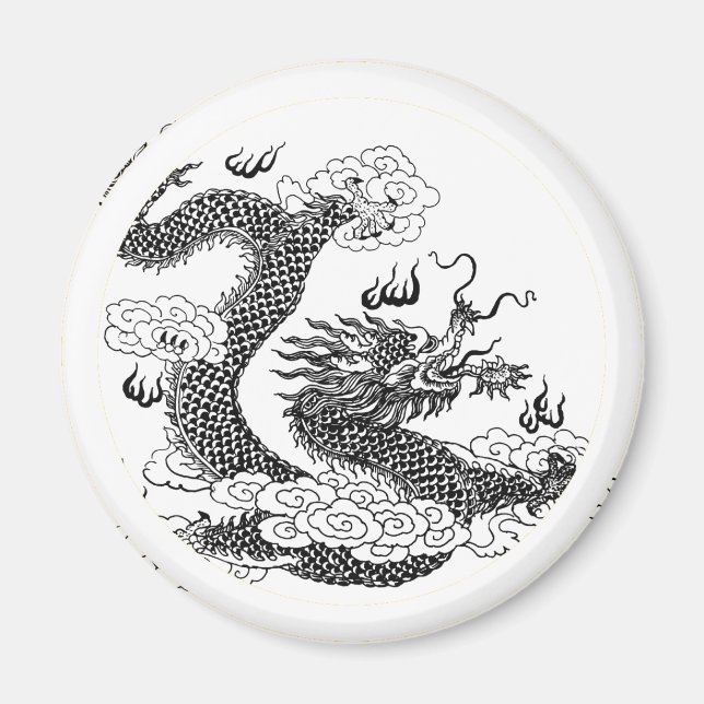Aimant Dragon asiatique (Devant)