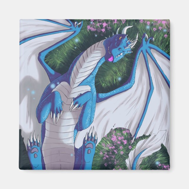 Aimant Dragon bleu (Devant)